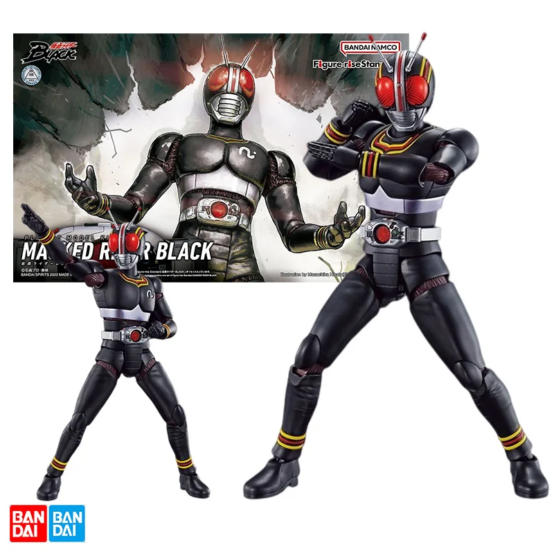 

Bandai Figure-Rise Standard Kamen Rider Black Anime Action Fighter Assembly Model Original Collection Box Toys Gift for Kids