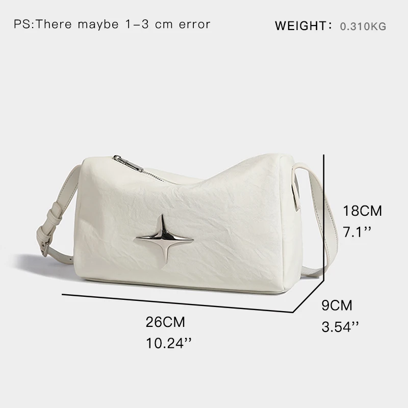 KOKOPEAS Brand Cream White Women Bag Luxury Design Women Shoulder Bags Compact And Convenient Versatile Women Crossbody Bag