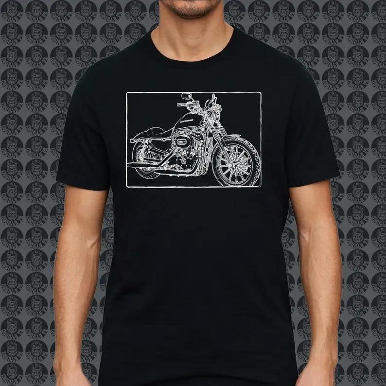 2024 США moto IRON 883 Мотоцикл GorillaFX Графический стиль02 Дизайнерская футболка с принтом