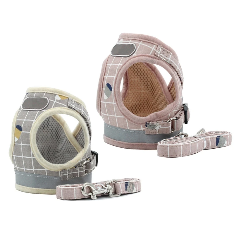 

Soft Cosy Dog Vest Harness And Leash Set No Pull Escape Proof Breathable Mesh