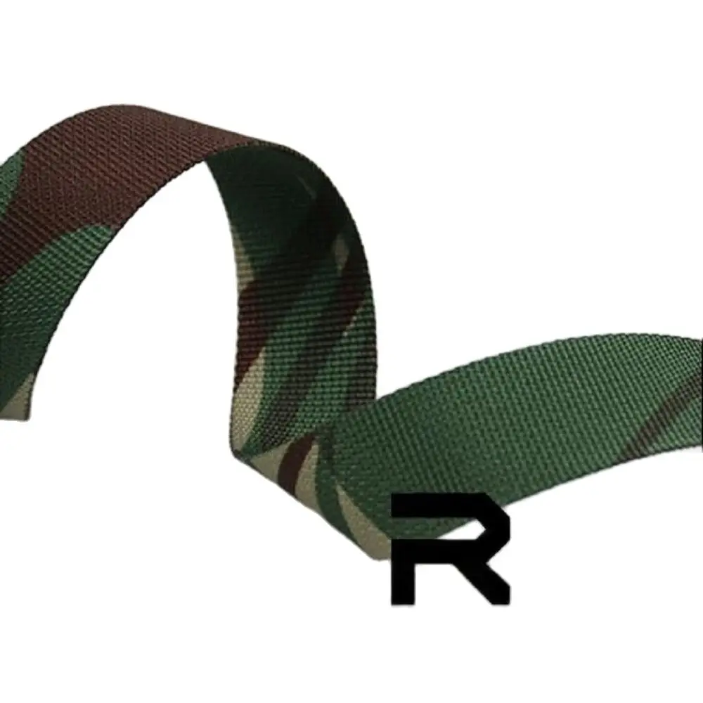 

5M 10M Length 25mm Wide Rhodesian Camouflage Ribbon Multicam Jacquard webbing Strap DIY Vest Backpack Molle Belt