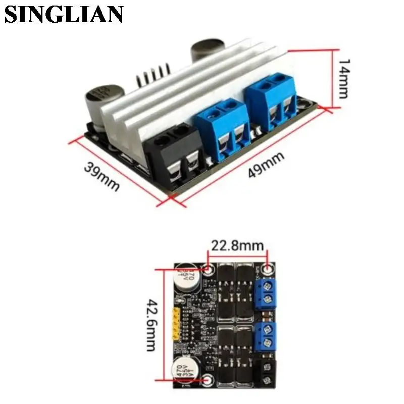 10A двухканальный модуль привода двигателя постоянного тока вперед и назад