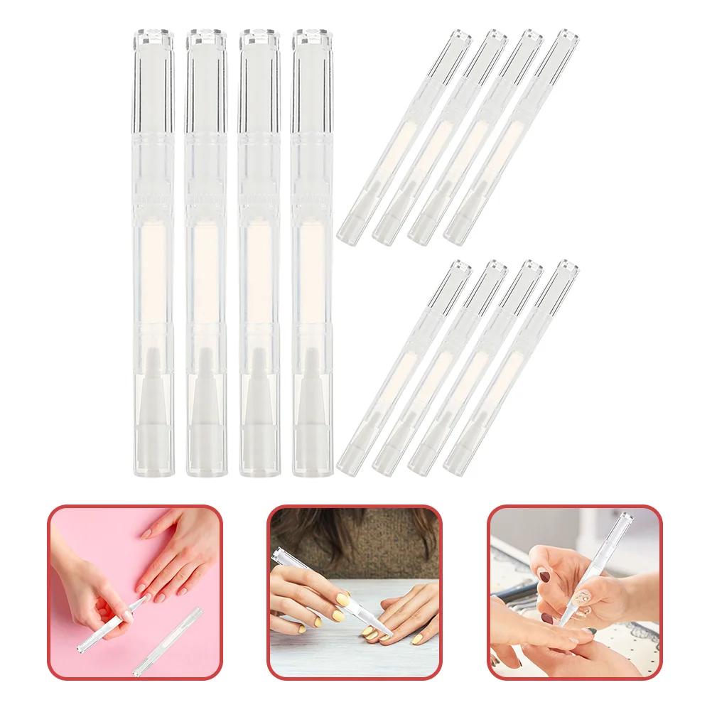 12 Pcs Empty Pens Nail Nutrition Oil Tube Clear Container Lip Gloss Tube Nail Nutrition Oil Pen Makeup Lip Gloss