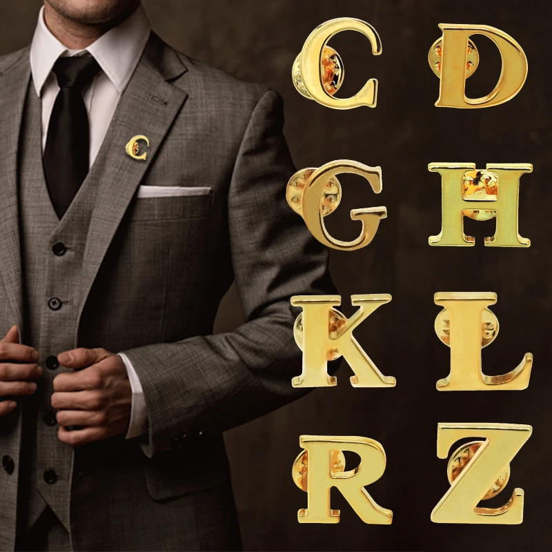 

Значок для отворота мужской, аксессуар для одежды, шляпы, шарфа, пальто, воротника, с золотой надписью, диаметром 18 мм