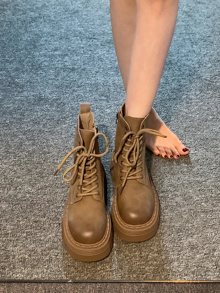 

Женские ботильоны на молнии, с круглым носком, на низком каблуке