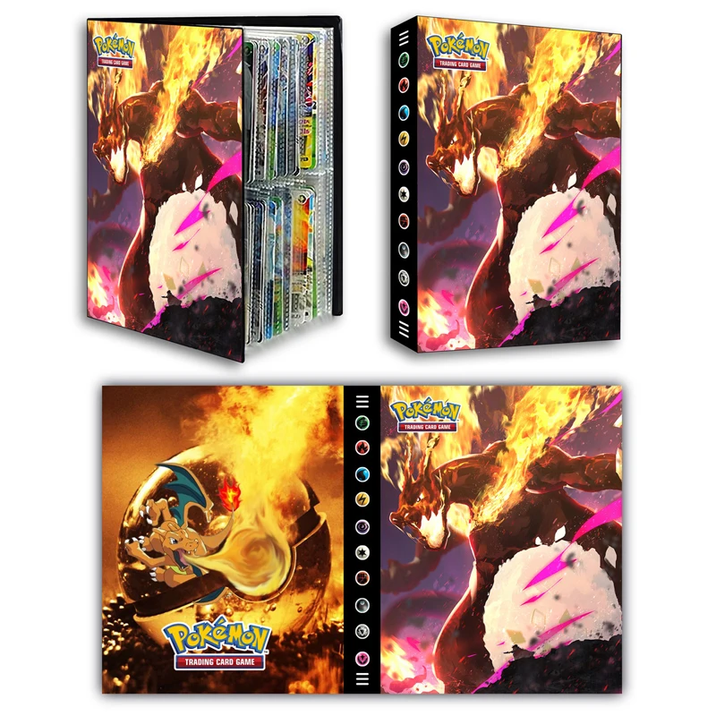 

Pokemon Cards Album Book 240Pcs Card Map Collection Binder Pokemon Holder Game Pokemon Card Children's Birthday Christmas Toys