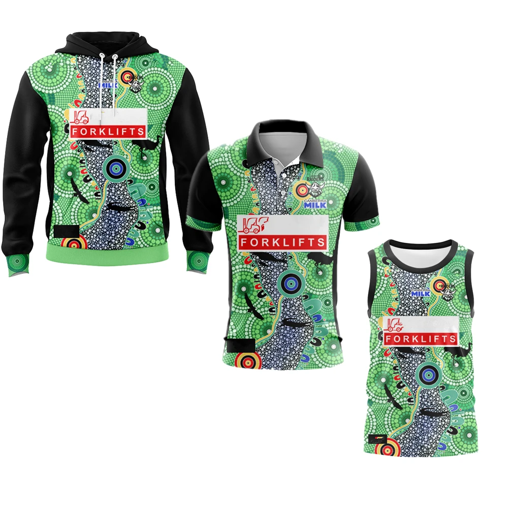 Новинка 2024 майка RAIDERS для регби толстовки куртка-поло австралийская рубашка