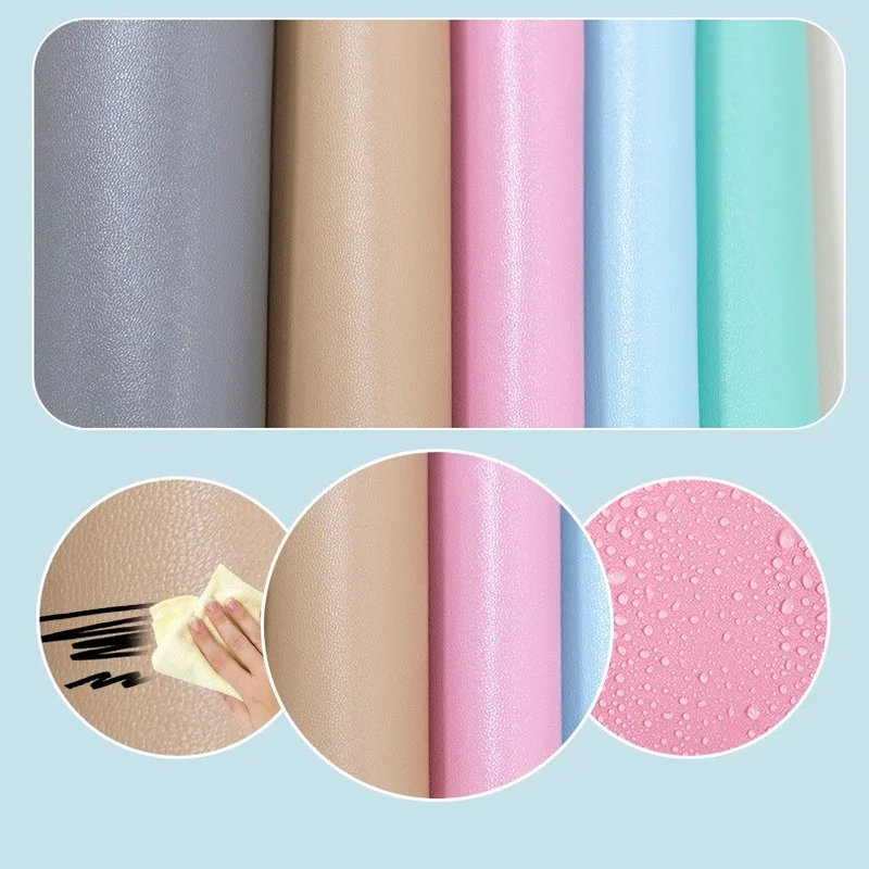 3D Мягкая сумка противоударная самоклеящаяся настенная наклейка прямоугольной формы однотонные водонепроницаемые обои для гостиной, кухни, телевизора.