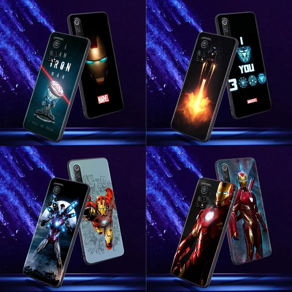 

Marvel Phone Case for Xiaomi Mi 9 9T SE Mi 10T 10S Mi A2 Lite CC9 Note 10 Pro 5G Soft Silicone Cover Marvel Hero Iron Man