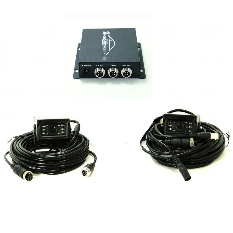 

Новейший 2CH мини мобильный видеорегистратор с 2 шт. 1080P AHD камерой и пультом дистанционного управления, 2-канальный CCTV AHD видеорегистратор для такси и автобусов