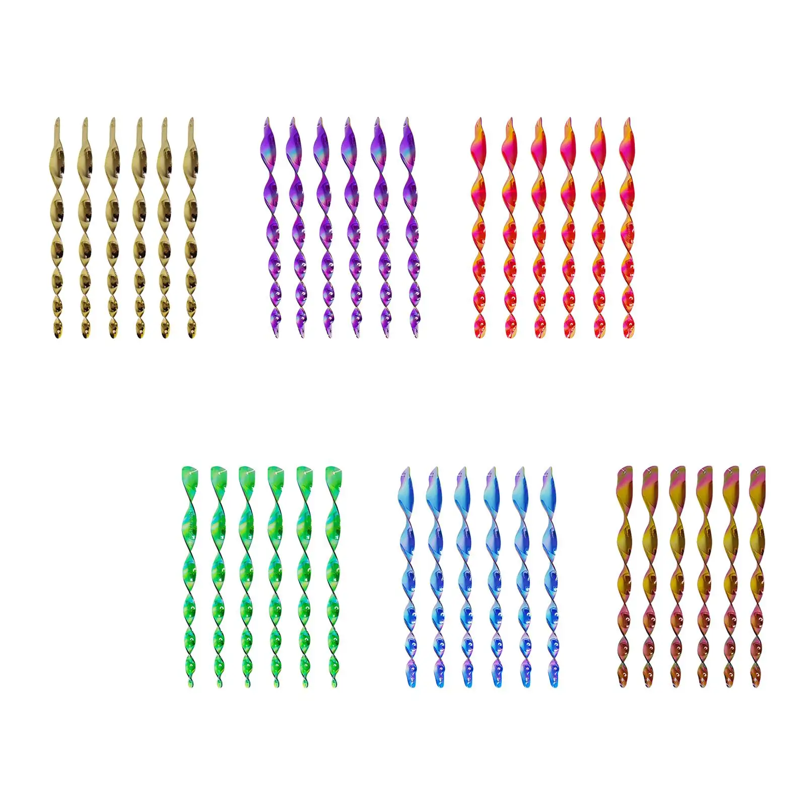 Светоотражающие спиральные штанги из репеллента для птиц 6 шт. 12 дюймов подвесное