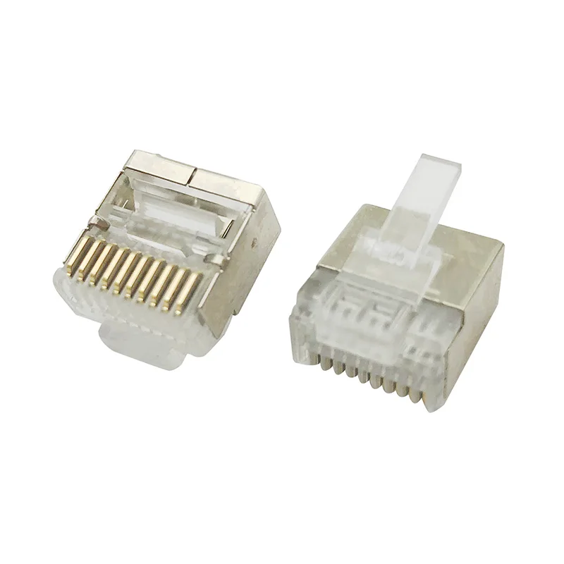 50 шт. разъем RJ50 10P10C модульная вилка RJ48 разъем короткий корпус ...
