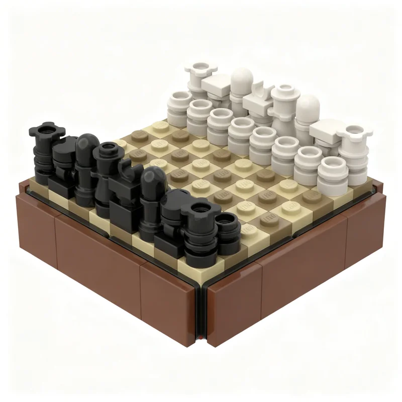 Фото Набор для сборки MOC Nano Chess Creator Idea, 197 деталей, коллекционный конструктор, серия Display Edition, игрушка-подарок для творческих людей №1