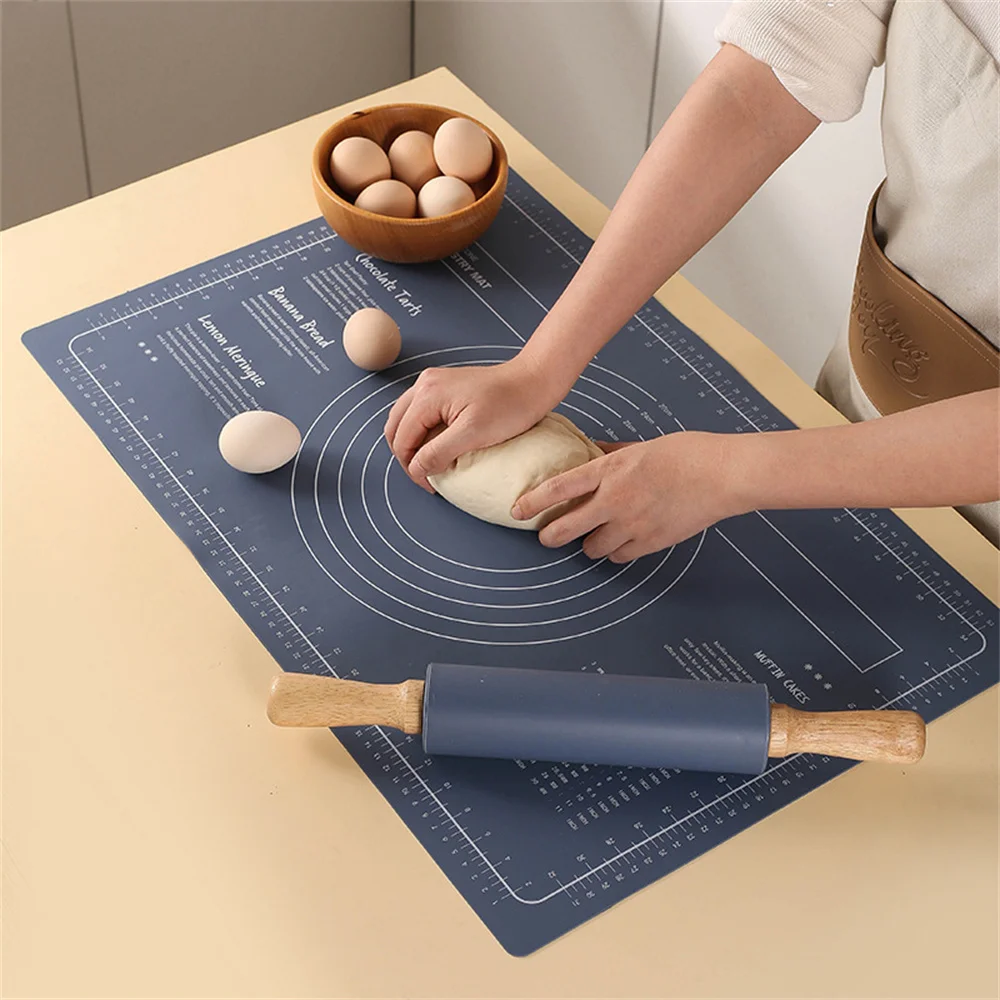 

Household Thickening Pastry Boards Baking Rolling Pin And Mat Modern Minimalist Plastic Food Grade 60x40cm Silicone Kneading Mat