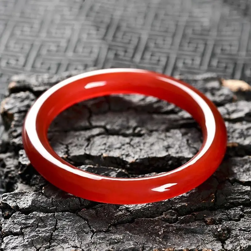 

Red stone round bar bracelet/natural stone bracelet