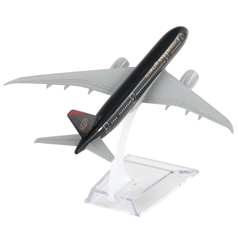 Металлическая модель самолета Boeing 787 Jordanian Airline, 16 см, масштаб 1:400, из литого сплава, с подставкой (art.: 3920d93e41548) - 3920d93e41548