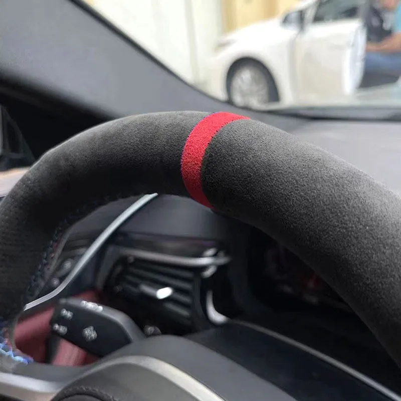 Для Audi A3 S3 8Y A4 S4 B9 A5 S5 Q2 Q3 F3 Q5 FY SQ5 Q7 4M SQ7 Q8 SQ8 RSQ8 (O-образная) замшевая отделка