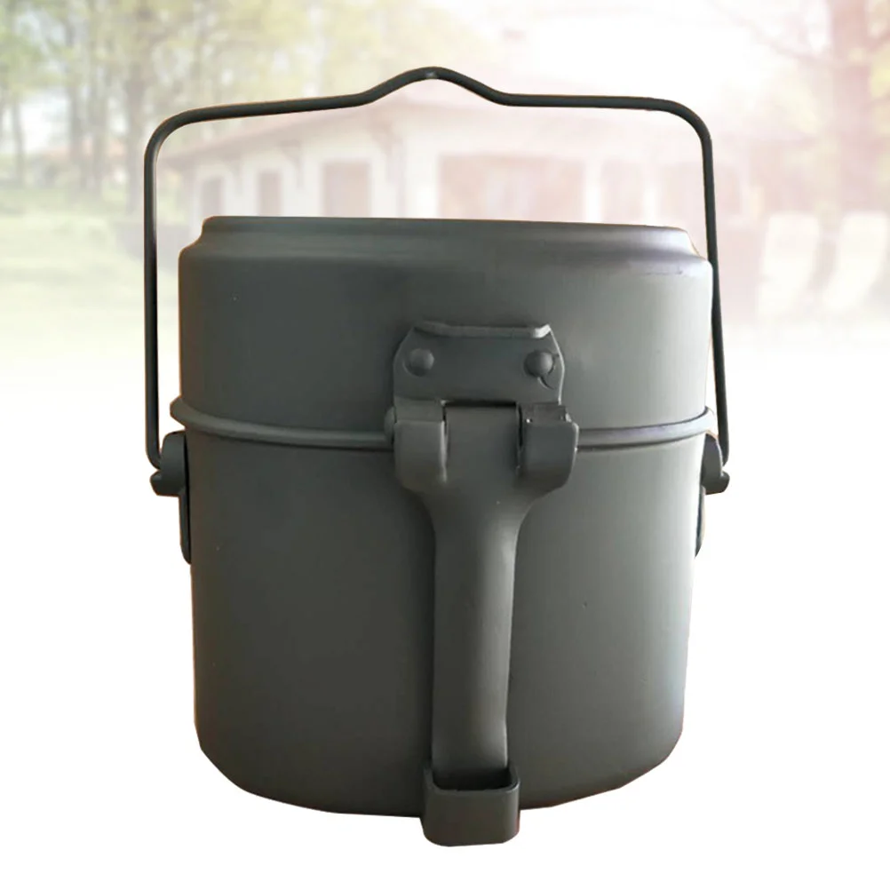 

Heatable Outdoors In Aluminum Camping Lunch Box Picnic Kit Canteen Kettle Pot Canteen Food Cup Bowl For Camp Picnic Travel