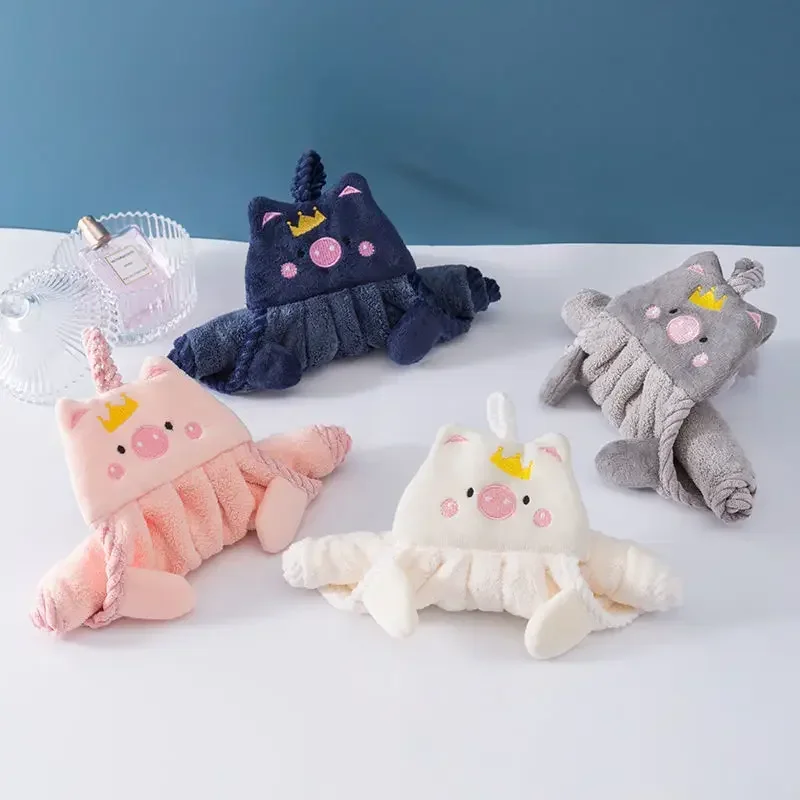 Милое мультяшное полотенце для рук мягкое приятное кожи быстросохнущее