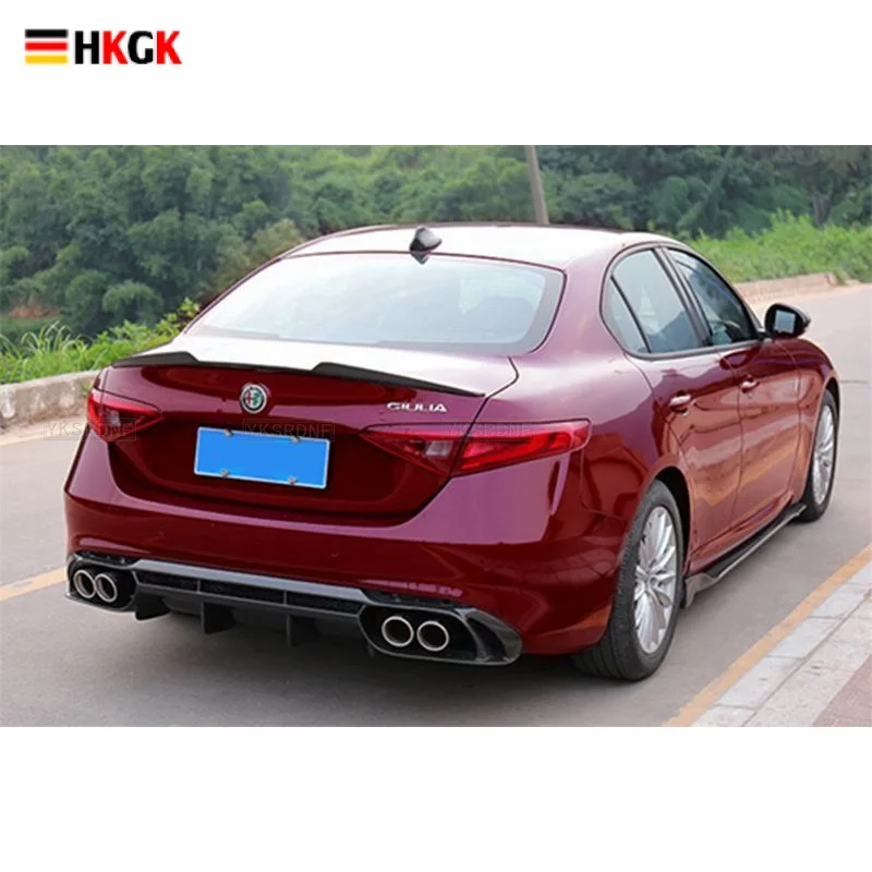 

Автомобильный задний спойлер из углеродного волокна/ФАП, губа для багажника Alfa Romeo Giulia, спойлер СЕДАН 2015-2017, задний спойлер для багажника, кр...