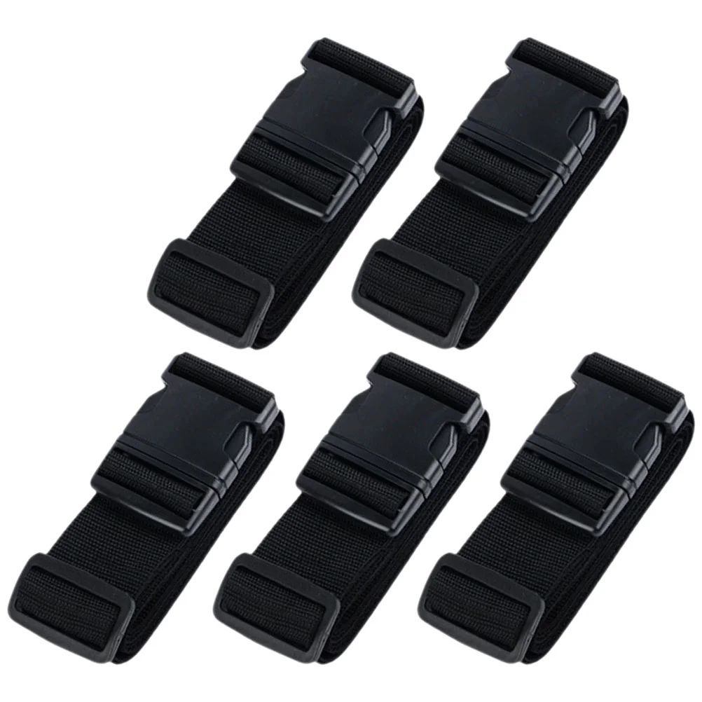 

5 Pcs Luggage Straps Carry Bag Adjustable Accessories Suitcase Cargo Belts Pp Buckle Travel Backpacks Traveling