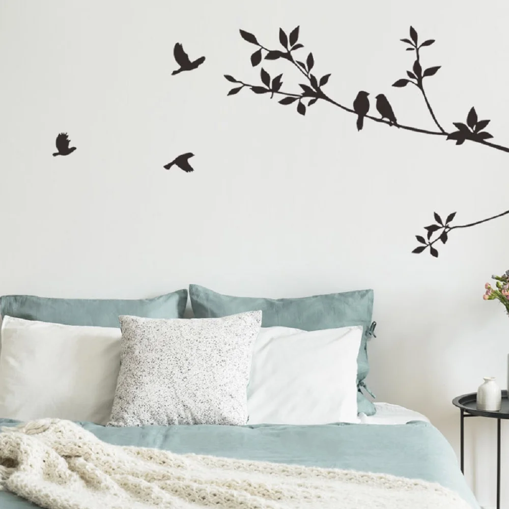 

Tree And Bird Wall Stickers DIY Vinyl Art Decals Living Room Removable Art Mural Home Decoration Product