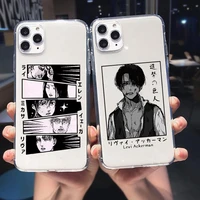 soft clear phone case for iphone 12 11 pro xs max 8 7 6 6s plus x se2020 xr anime japanese attack on titan coque for iphone 12