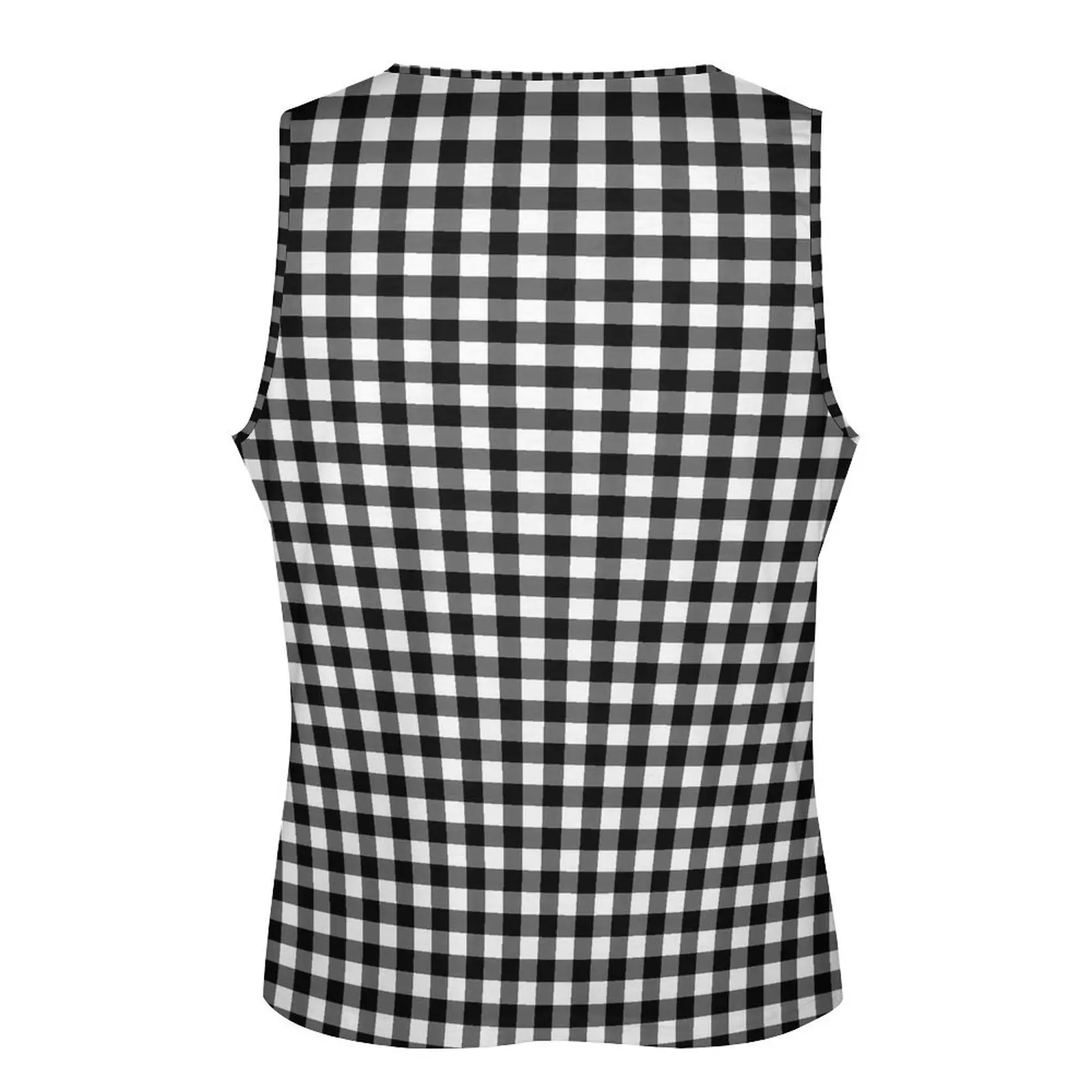 Майка мужская клетчатая в ретро стиле винтажный топ клетку Пляжная рубашка без