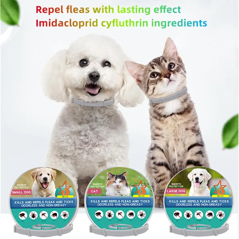 

Pet Flea Tick Removal Silicone Collar Anti-parasite Pet Supplies Accessories For Cats Teddy Small Large Dogs