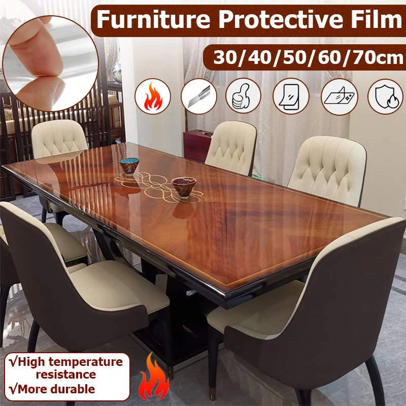 4mil Transparent Glossy Wooden Furniture Film Marble Solid Wood Desktop Protective Film Baking Table Tabletop Stickers