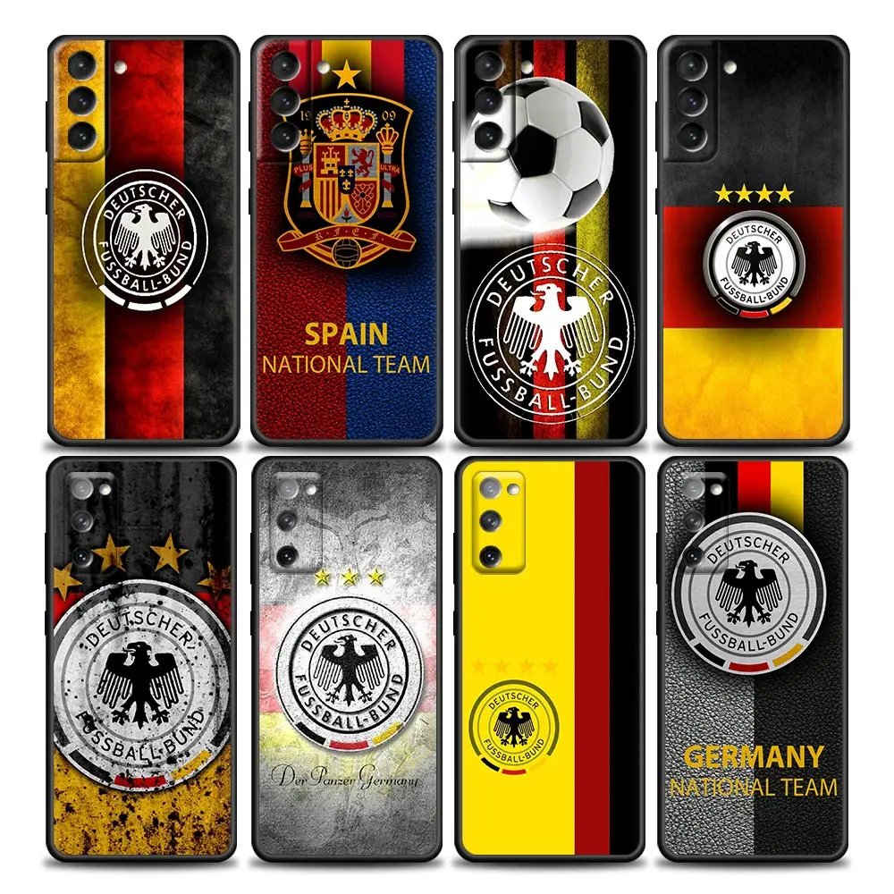 

Funda Phone Case for Samsung Galaxy S22 S8 S9 S10 Lite S10e S21 S20 FE Plus Ultra 4G 5G Case Coque Sports Germany Football Team