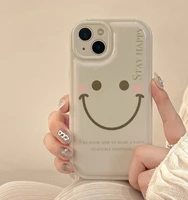 ins simple smiley anti drop silicon mobile phone case for iphone xr xs max 8 plus 11 12 13 13 pro max case for ladies