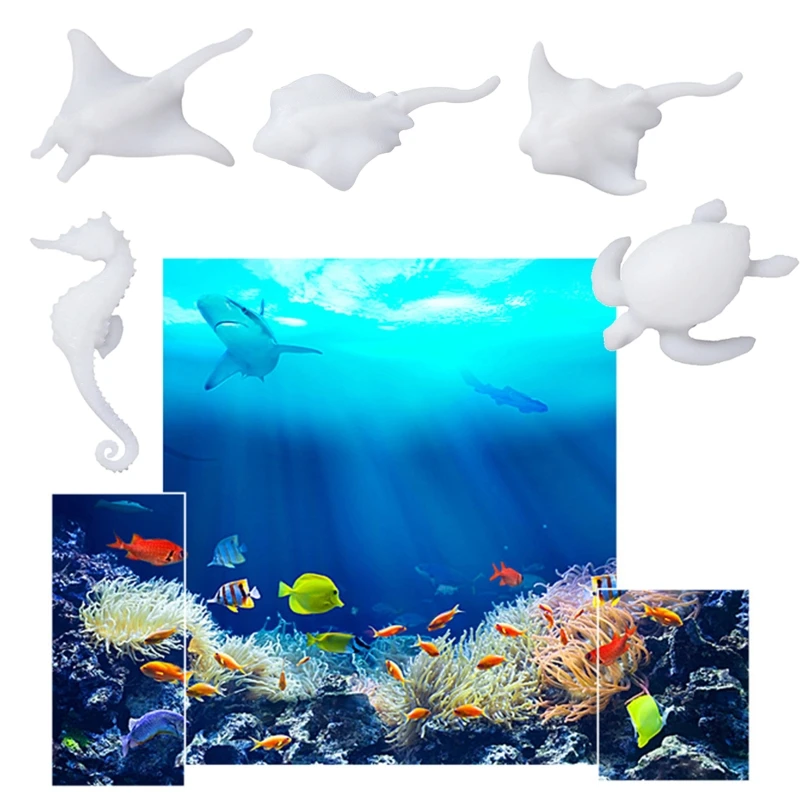 

3D Three-dimensional Marine Animal Model Fish Sea for Turtle Seahorse Underwater World Micro Landscape Crystal Filling