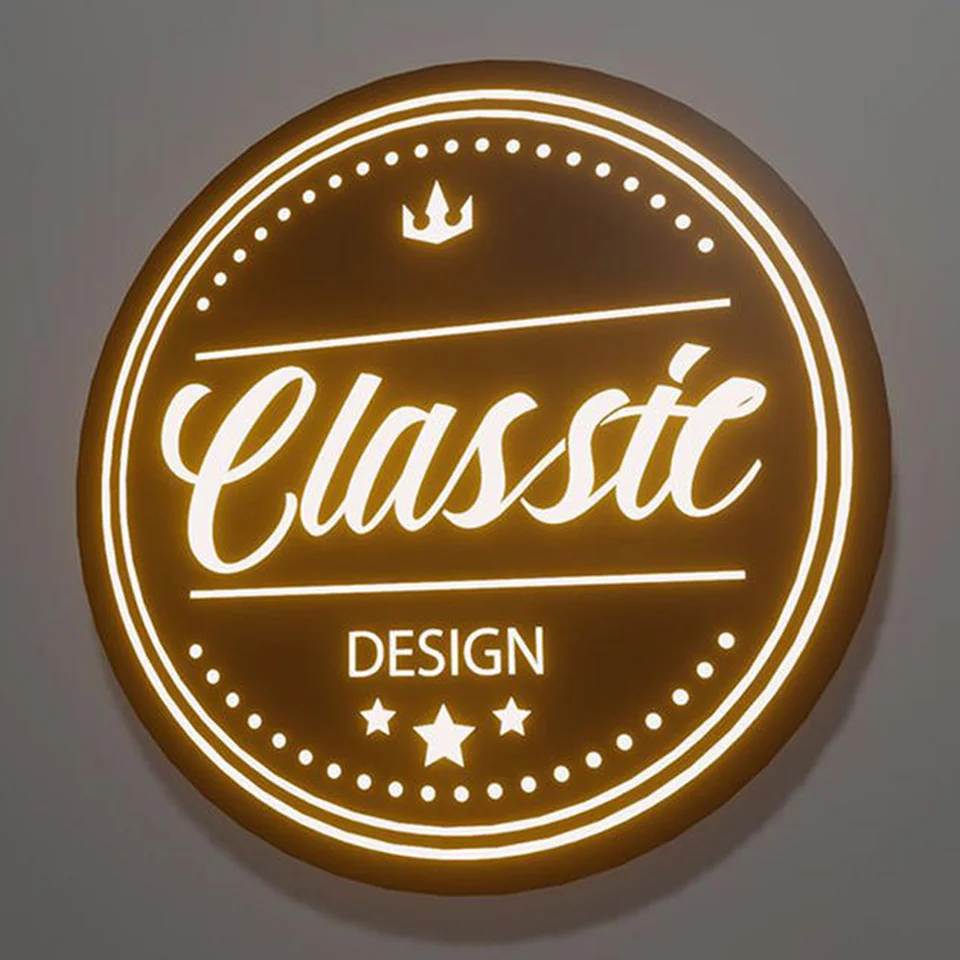 

Водонепроницаемый логотип бренда на заказ, светящаяся подсветка, деловая вывеска для компании, акриловая фотография, фотография, цвет под золото