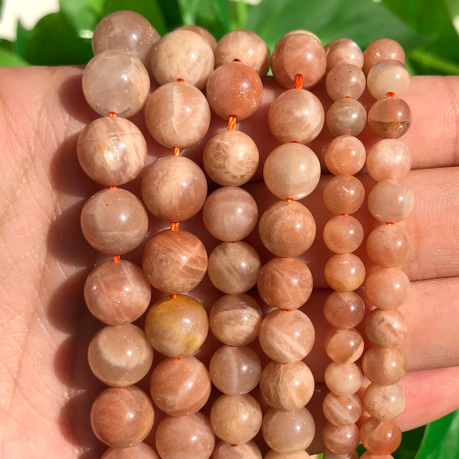 

Natural Stone Sunstone Beads 4 6 8 10mm Round Spacer Beads for Needlework Jewelry Making Handmade Diy Bracelet Necklace 15 Inch