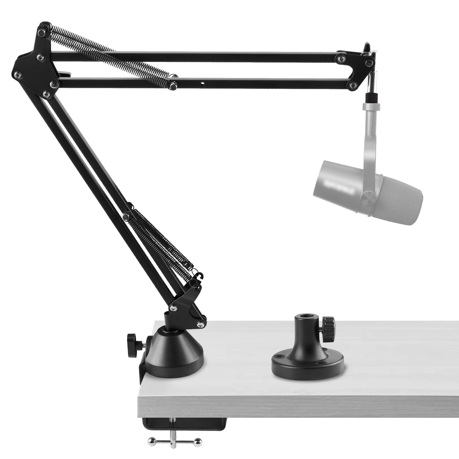 Адаптер Geekria для крепления микрофона, совместимый с Shure MV88 +, SM7B, MV7, MV7X, SM58, SM57 Адаптер Geekria для крепления микрофона, совместимый с Shure MV88 +, SM7B, MV7, MV7X, SM58, SM57