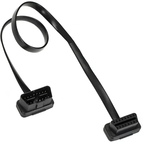 Удлинительный кабель OBD2 «папа-мама» с переключателем питания OBD Угловой плоский кабель OBD GPS Track ELM327 Линия осмотра автомобиля 8-ядерный