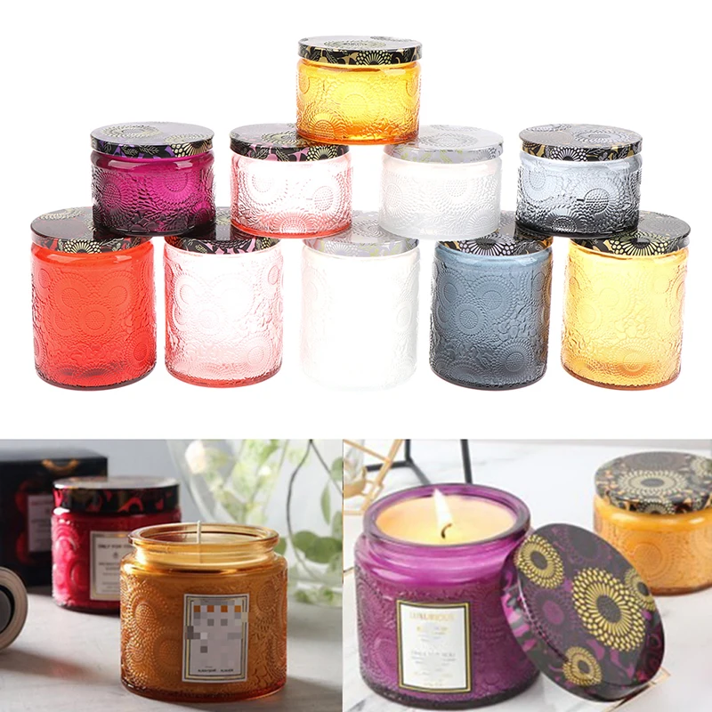 120/250ml Diy Candle Cup Color Drink Wax Container Candle Glass Candle Cup Candlestick Aromatherapy Happy Birthday Candles Jars