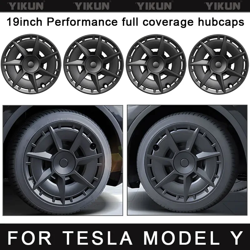 4 шт. крышка ступицы для Tesla Model Y 19-дюймовая автомобильная сменная с полным
