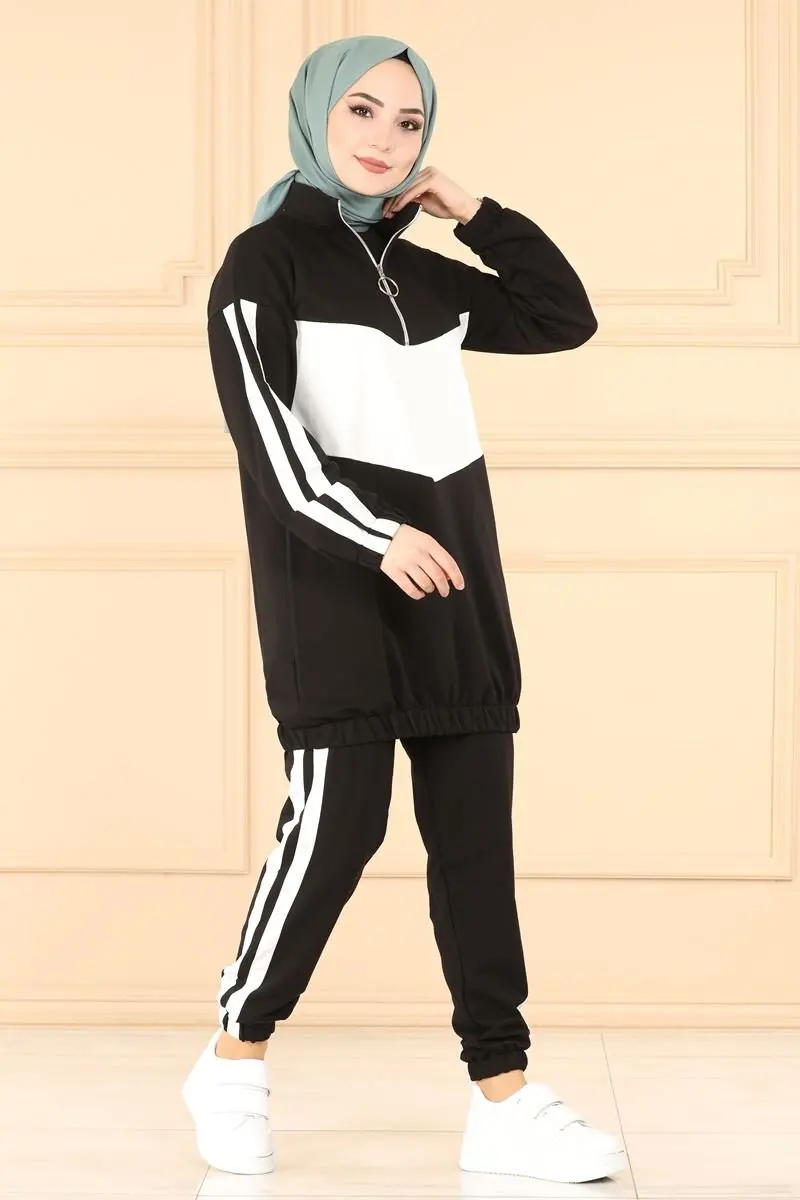 

Half Fermualı Hijab Suit 2022 new fashion muslim casual suit sets hijab