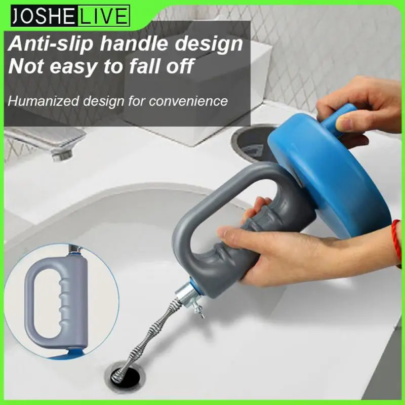 

Heavy-duty Steel Cable Clog Remover Cleaning Drain Cleaner Efficiently Remove Professional Blue Pipe Dredge Bathroom Supplies