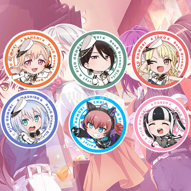 

Наклейки на двери, боковые двери, автомобильные наклейки BanG Dream, японское двухмерное заднее стекло, бампер, украшение автомобиля, окна кузов...