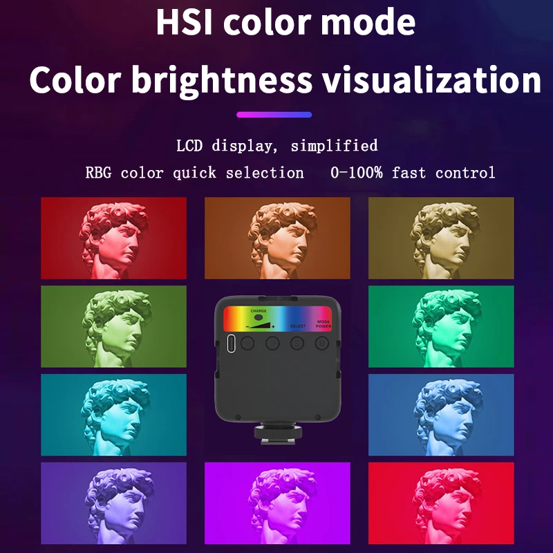 Фонарь для фотоаппарата 2500-7000K 1800 лк мАч