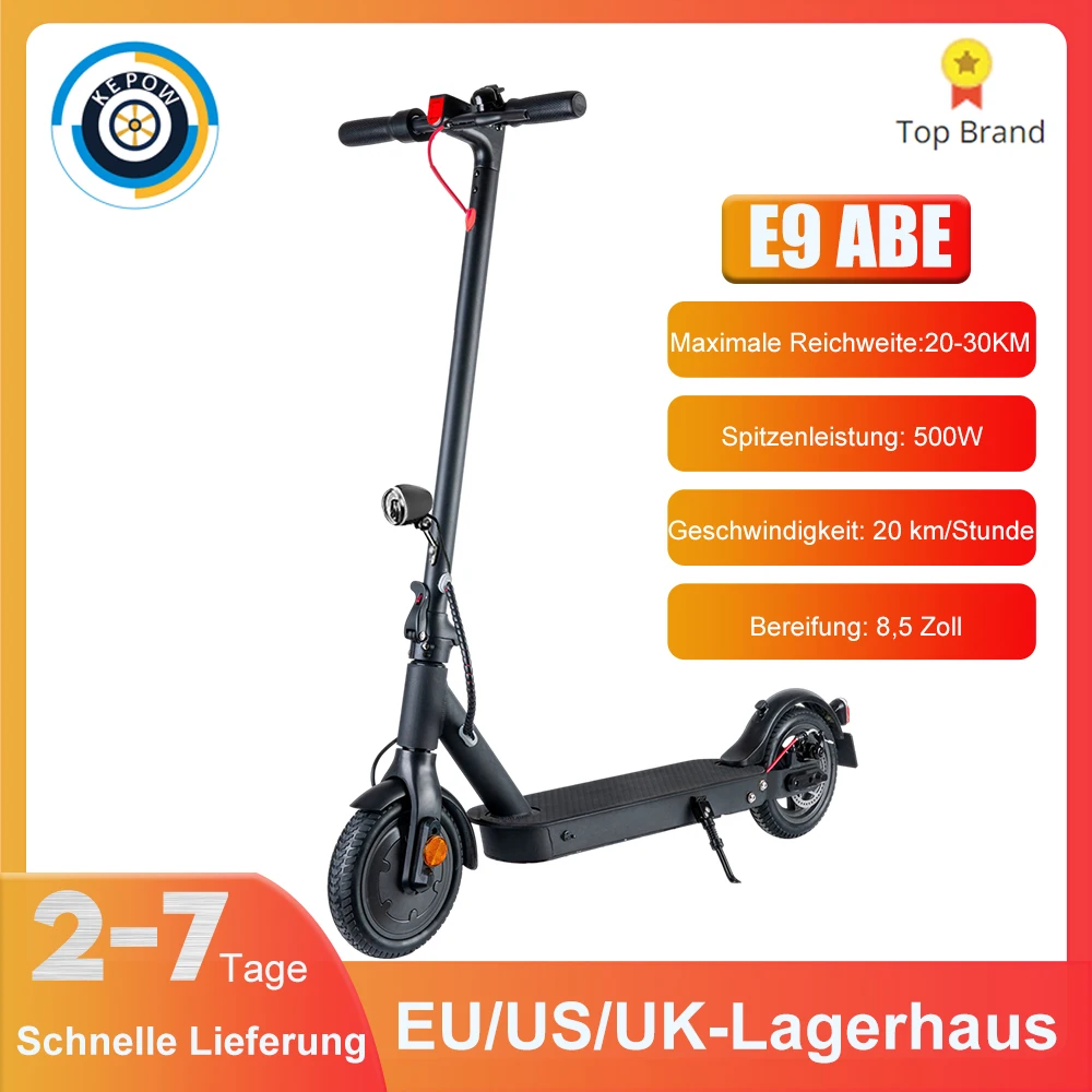 Germany Kepow E9ABE Peak Power 500W Electric Scooter for Adu