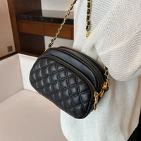 women simple mini pu leather zipper crossbody sling bags 2022 summer fashion designer brand chain shoulder bag luxury handbags