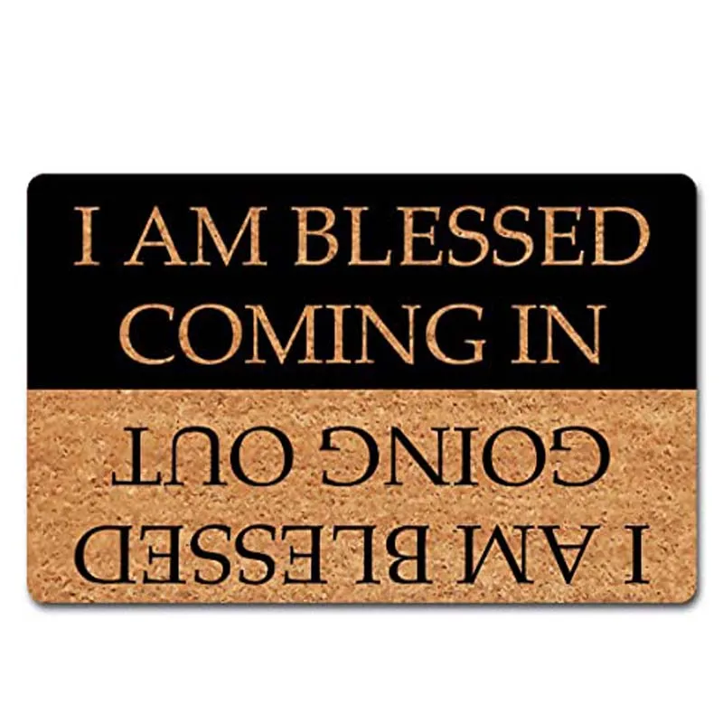 

Funny Welcome Rugs Novelty Gift Mats I Am Blessed Coming and Going Out Doormat Funny Welcome Mats Home Decor Rugs Monogram Novel