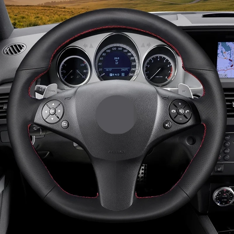 Искусственная кожа черный цвет для Mercedes Benz C63 AMG W204 CLS-Class CLS C219 W212 C207 E63 R197 SL R230 -