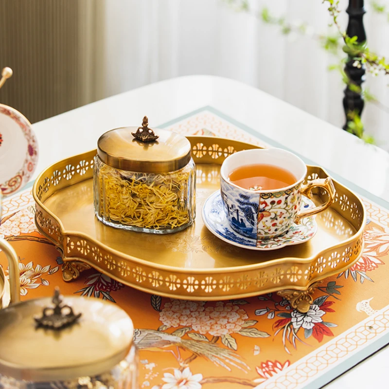 Винтажная латунная банка для хранения с крышкой домашняя овальная стеклянная