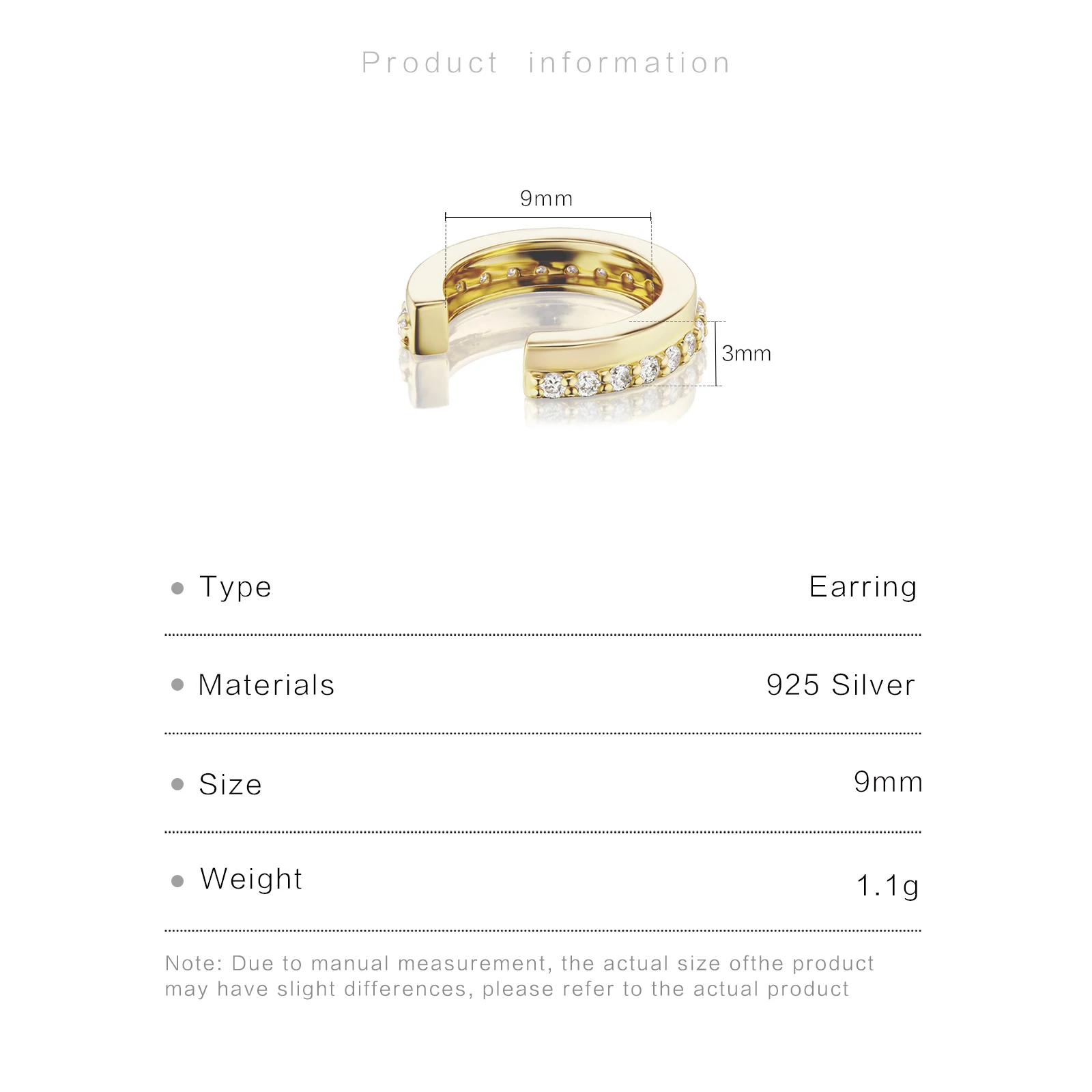 ANDYWEN стерлингового серебра 925 пробы 2023 золото C прозрачный циркон серьги с