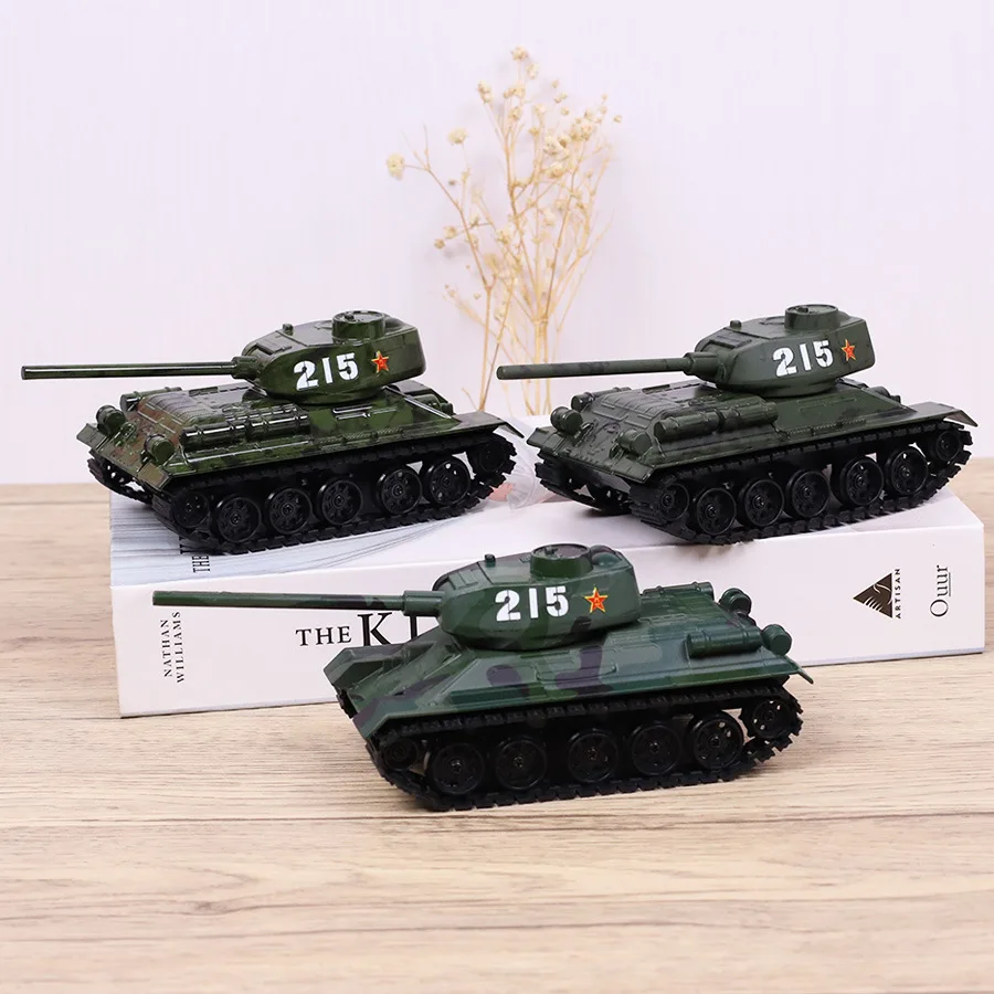 Фото Литой под давлением масштаб 1:72, русский T34, сплав, имитация камуфляжного танка, военная модель, игрушка, креативный танк, сувенир, поделки, игрушки, подарок для мальчиков №1